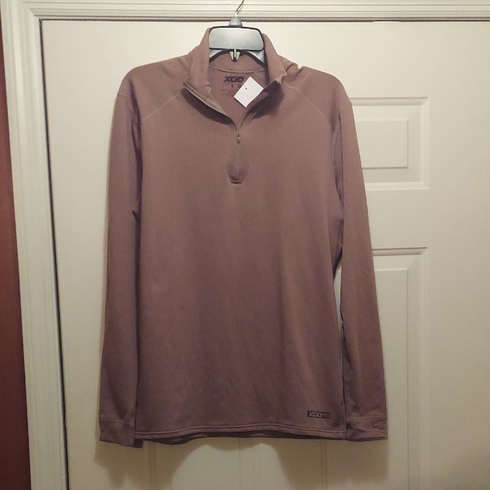 Men's XGO Brown Quarter-Zip Pullover